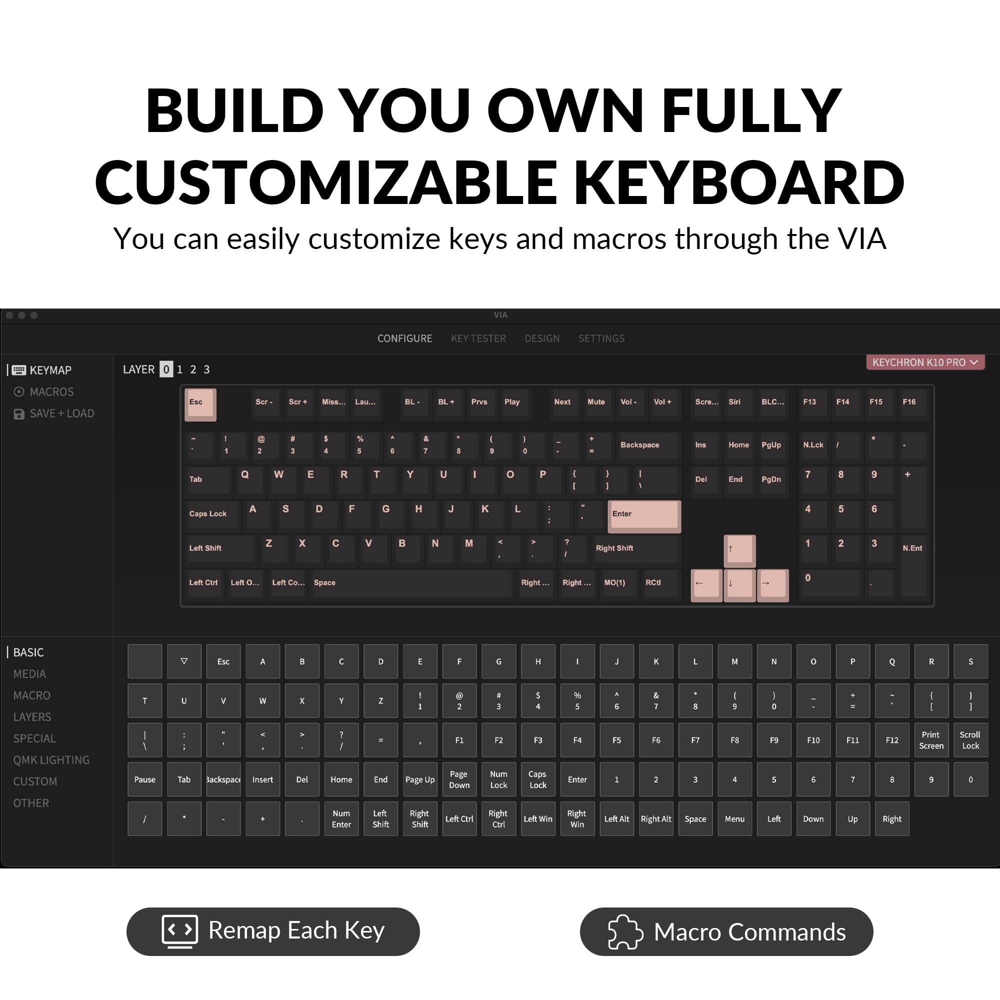 Foto 4 | Teclado Keychron K10 Pro Inalámbrico Mecánico Retroiluminado Blanco - Venta Internacional.