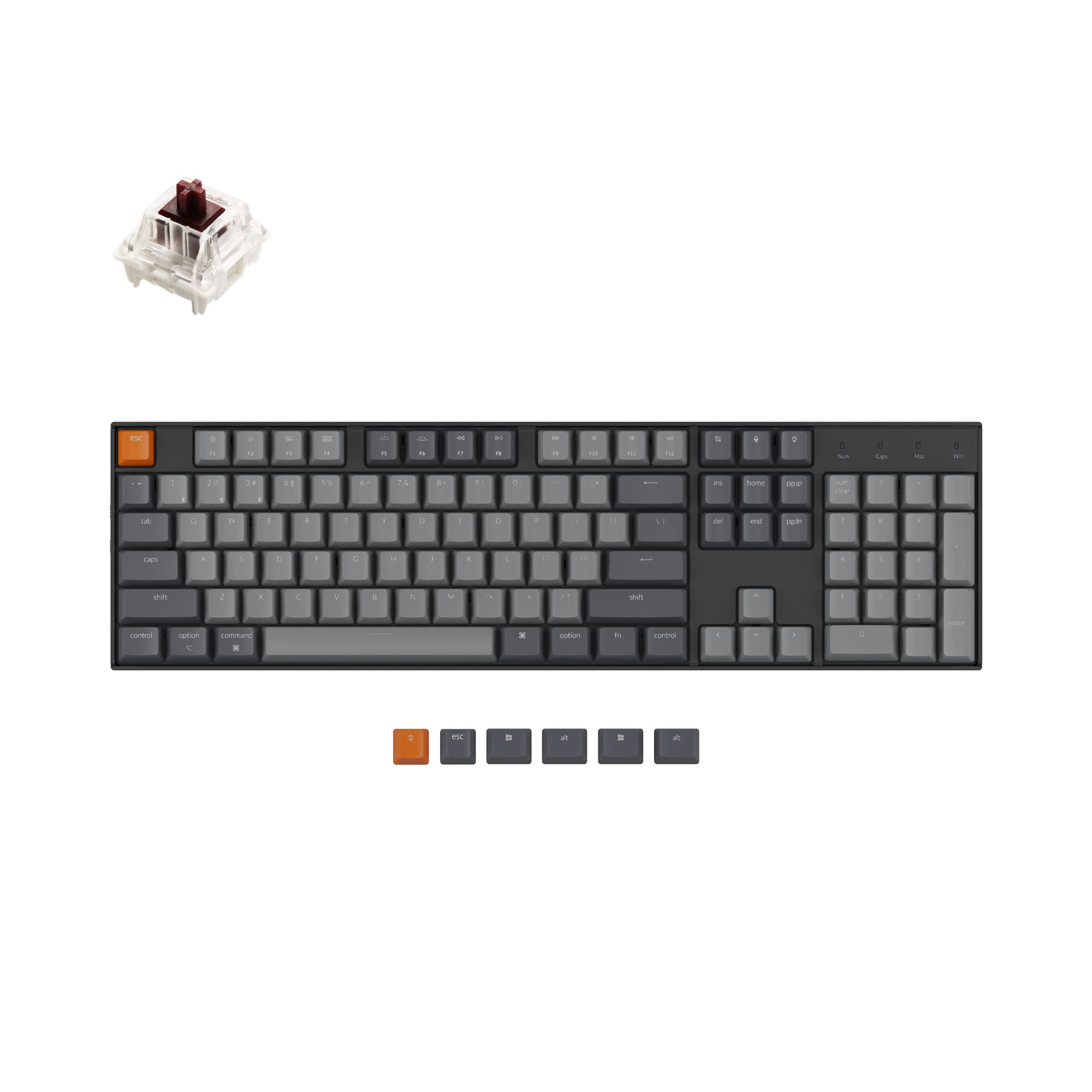Teclado Mecánico Inalámbrico Bluetooth Para Juegos Keychron K10 - Venta Internacional.