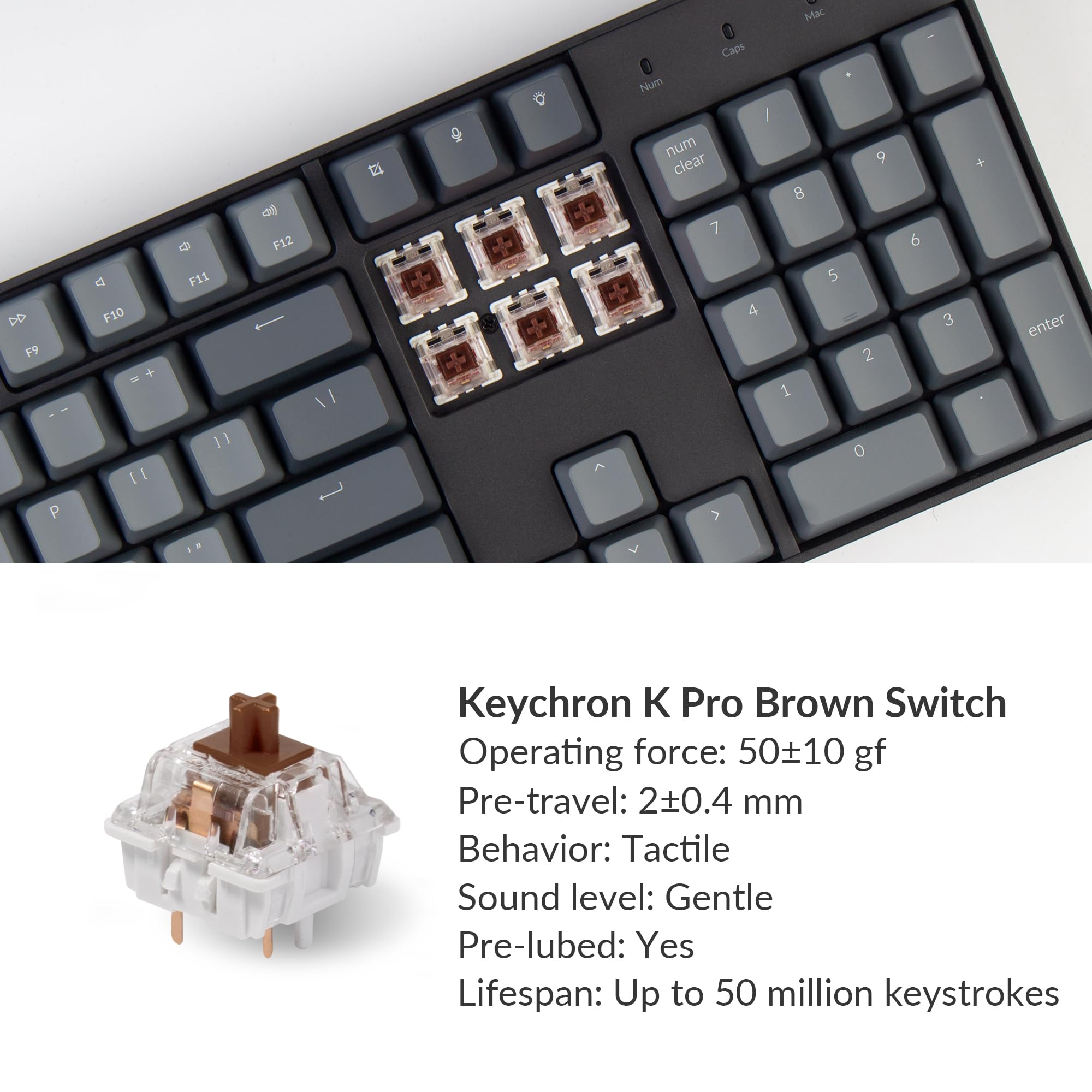 Foto 5 pulgar | Teclado Mecánico Inalámbrico Bluetooth Para Juegos Keychron K10 - Venta Internacional.