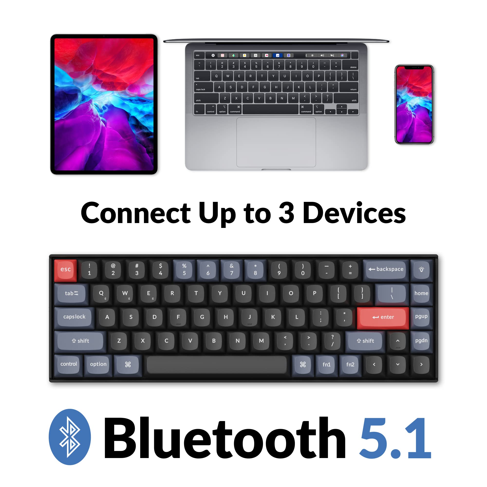 Foto 4 pulgar | Teclado Keychron K6 Pro Inalámbrico Con Interruptor Rojo Retroiluminado En Blanco - Venta Internacional.