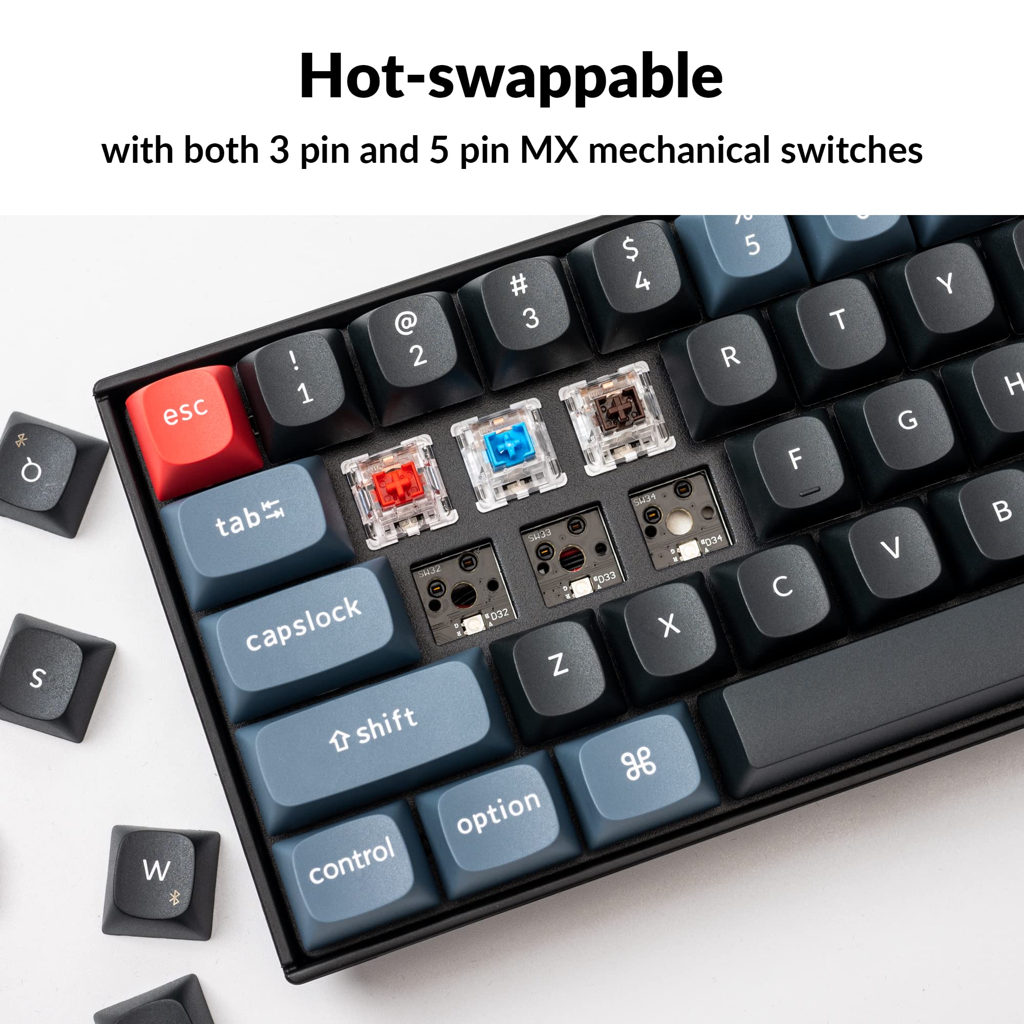 Foto 5 pulgar | Teclado Keychron K6 Pro Inalámbrico Con Interruptor Rojo Retroiluminado En Blanco - Venta Internacional.
