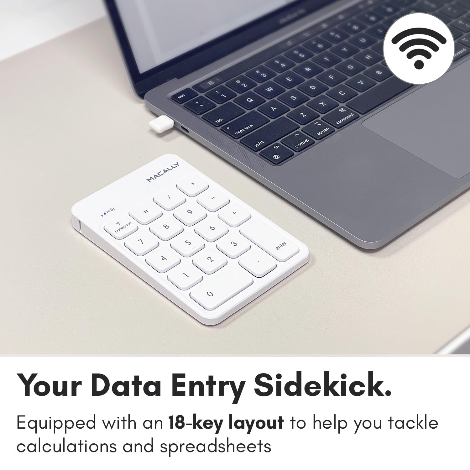 Foto 3 pulgar | Teclado Numérico Inalámbrico Macally Usb-c Para Mac Macbook Imac - Venta Internacional.