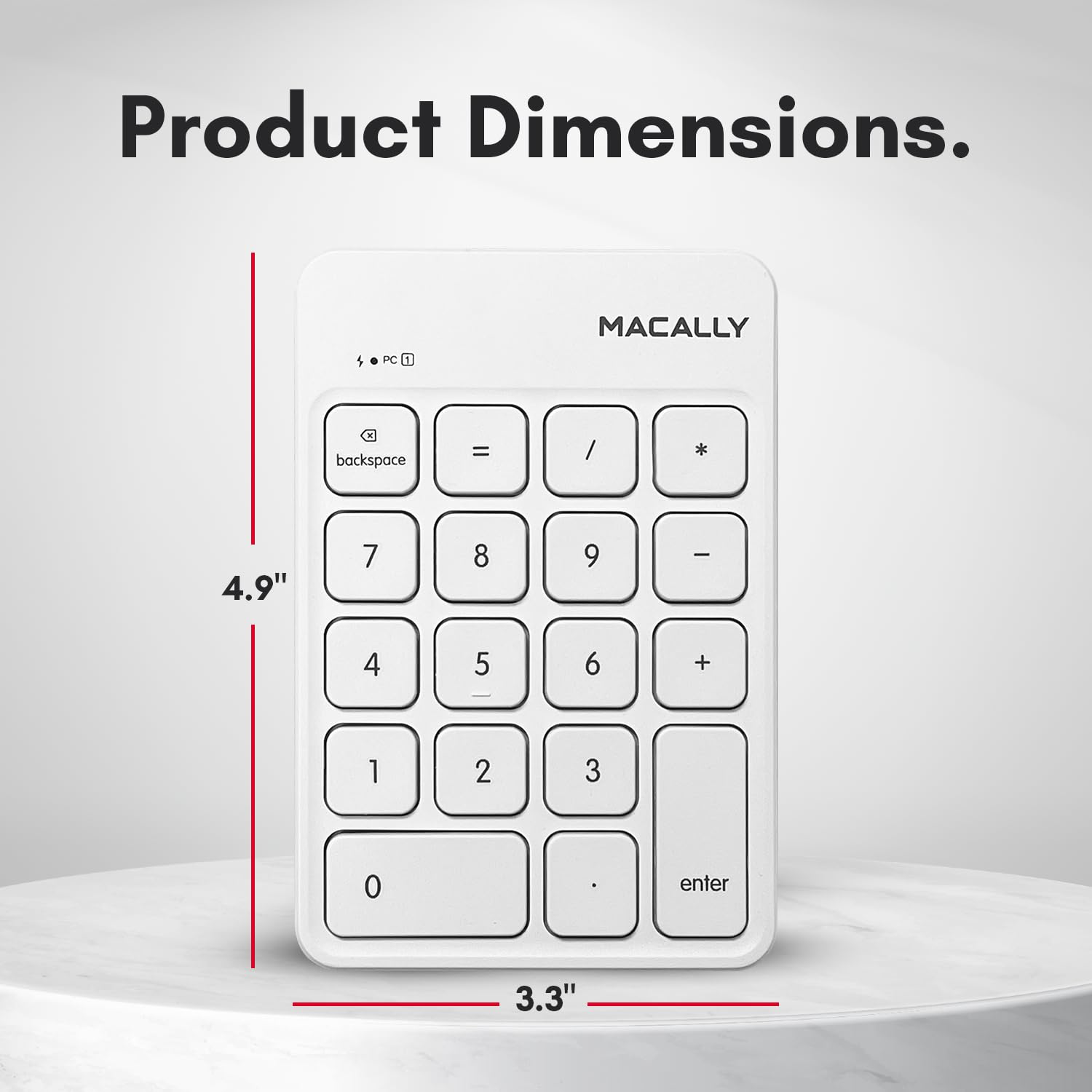 Foto 8 pulgar | Teclado Numérico Inalámbrico Macally Usb-c Para Mac Macbook Imac - Venta Internacional.
