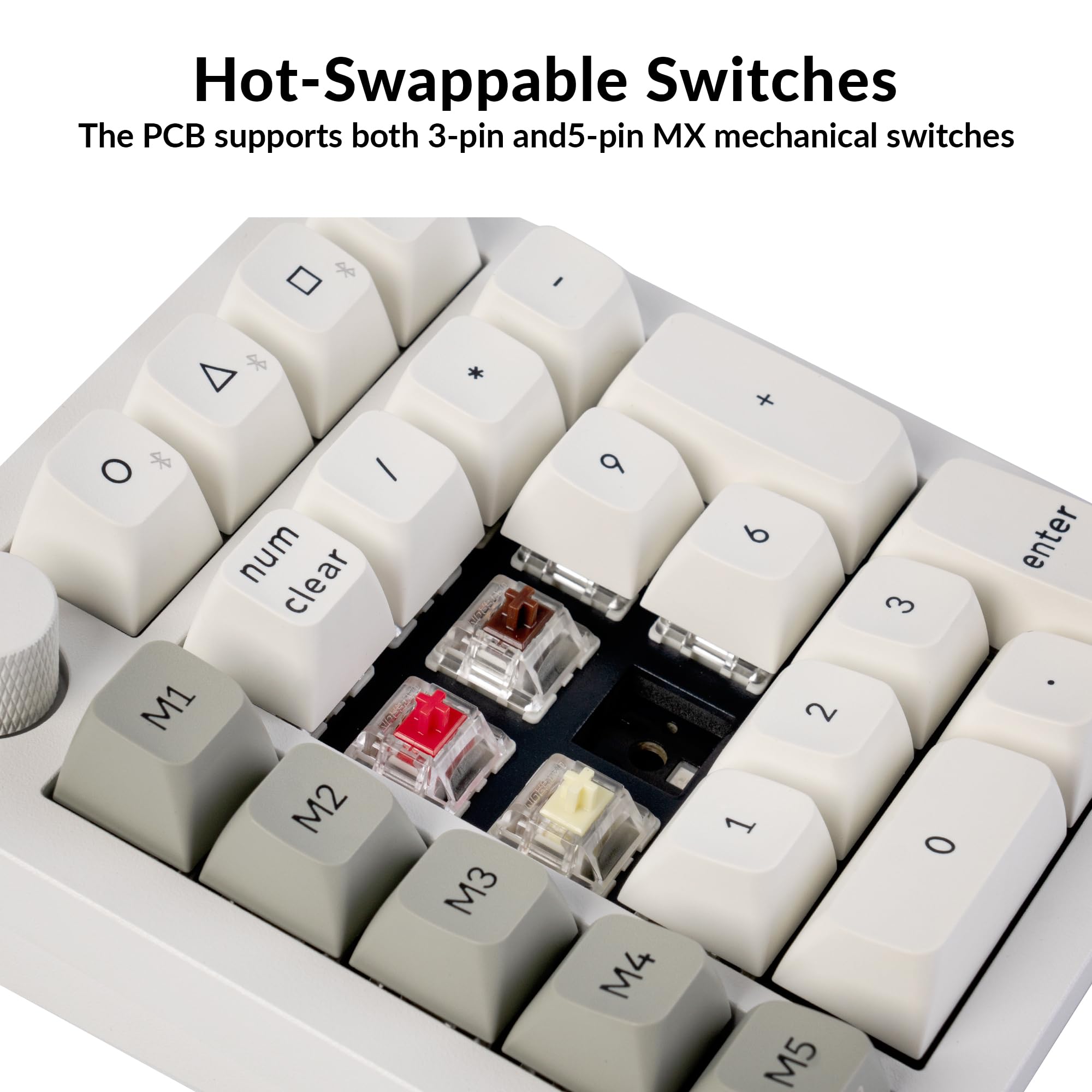 Foto 7 pulgar | Teclado Numérico Mecánico Personalizado Q0 Max Inalámbrico Blanco - Venta Internacional.