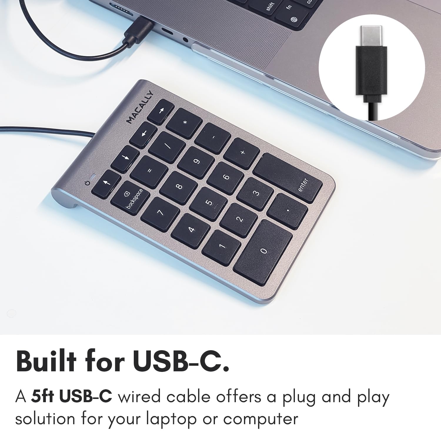 Foto 3 pulgar | Teclado Numérico Macally Ucnumkey22 Usb Tipo C Para Mac - Venta Internacional.