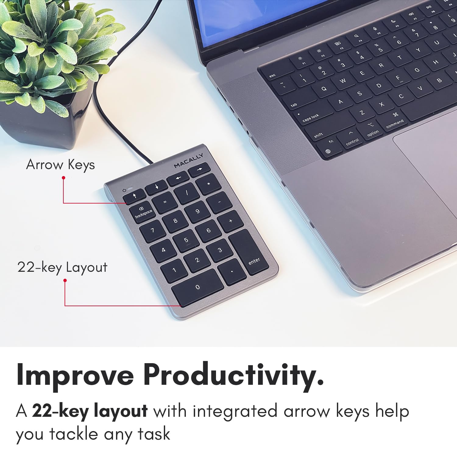 Foto 5 pulgar | Teclado Numérico Macally Ucnumkey22 Usb Tipo C Para Mac - Venta Internacional.