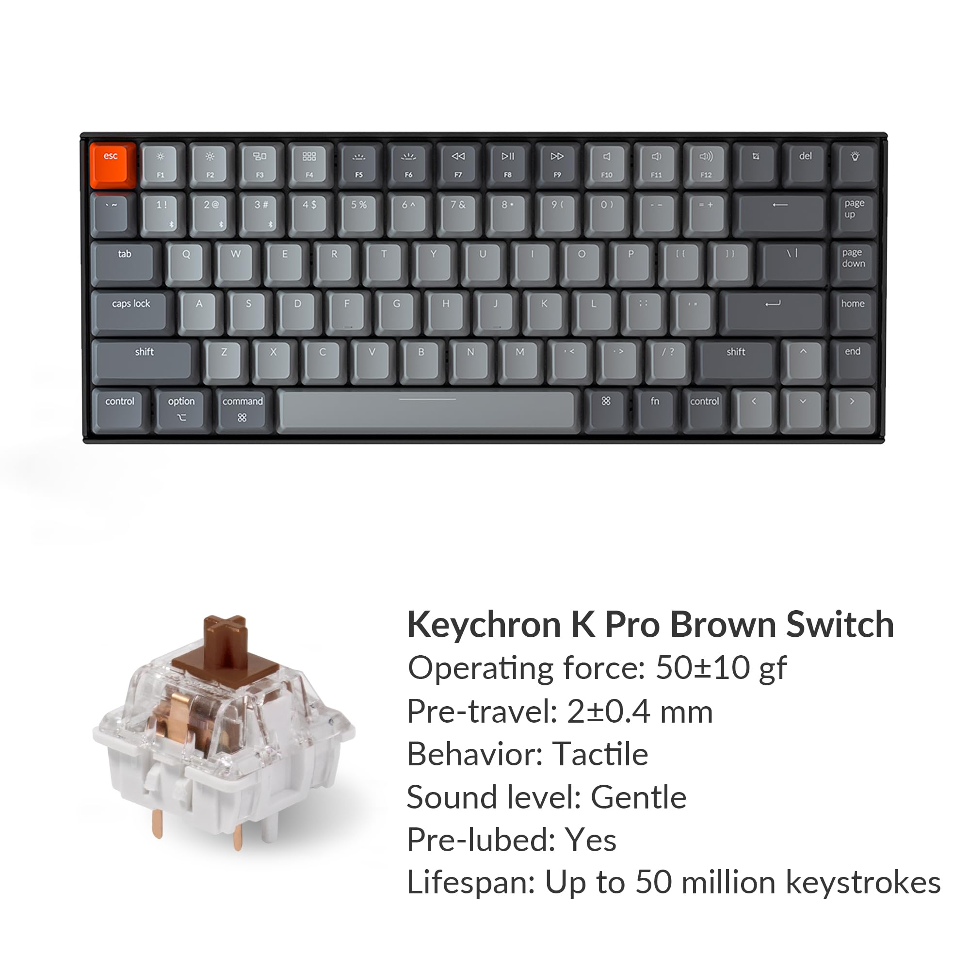 Foto 6 | Teclado Keychron K2 Con 75% De Distribución Bluetooth Wireless K Pro - Venta Internacional.
