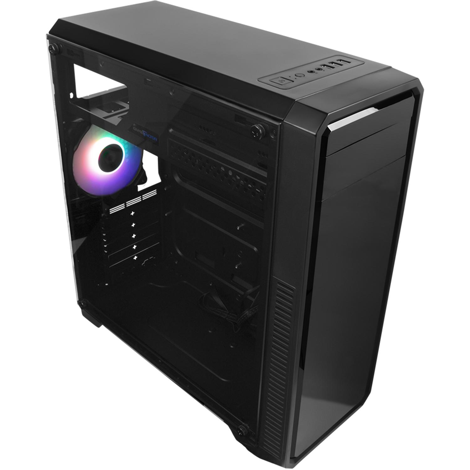 Foto 4 pulgar | Gabinete Gamer Game Factor Csg300 Rainbow E-atx Cristal Templado Argb 1 Ventilador Usb 3.0