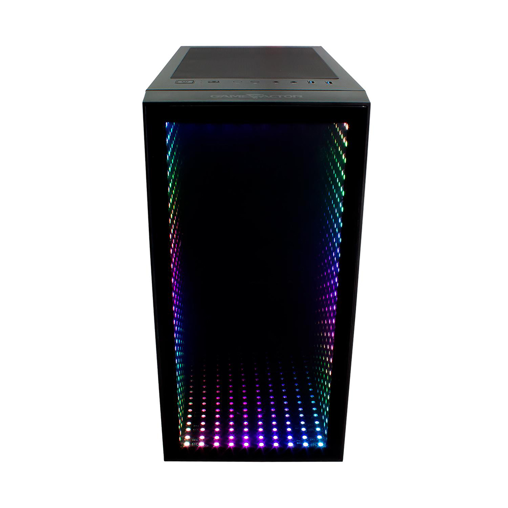 Foto 2 pulgar | Gabinete Gamer Game Factor Csg560 Infinity Micro Atx Cristal Templado Rgb 1 Ventilador Usb 3.0