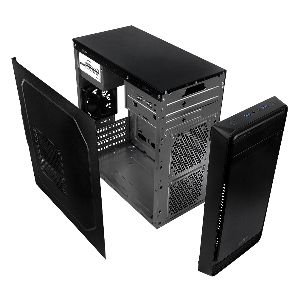 Foto 4 pulgar | Gabinete Acteck Tokio Gi640 Micro Atx Fuente 500w 3 Fan Mini Torre Usb 3.0 Ac-932561 color Negro