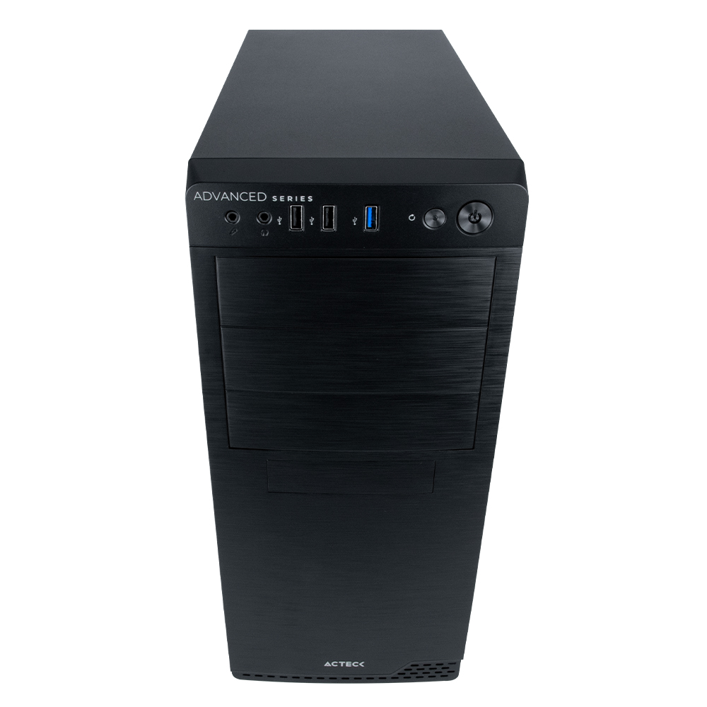 Foto 2 pulgar | Gabinete Acteck Milan Gm470 Atx Fuente 500w 1 Fan Media Torre Usb 3.0 Ac-932585 color Negro