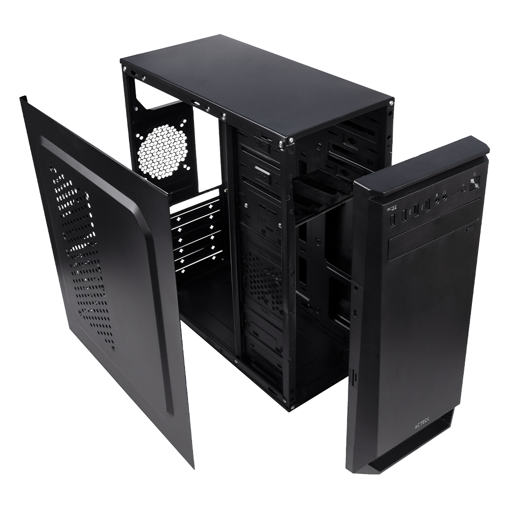 Foto 4 pulgar | Servidor Acteck Turin Gm270 Atx Fuente 500w 1 Fan Media Torre Usb 3.0 Ac-932578 color Negro