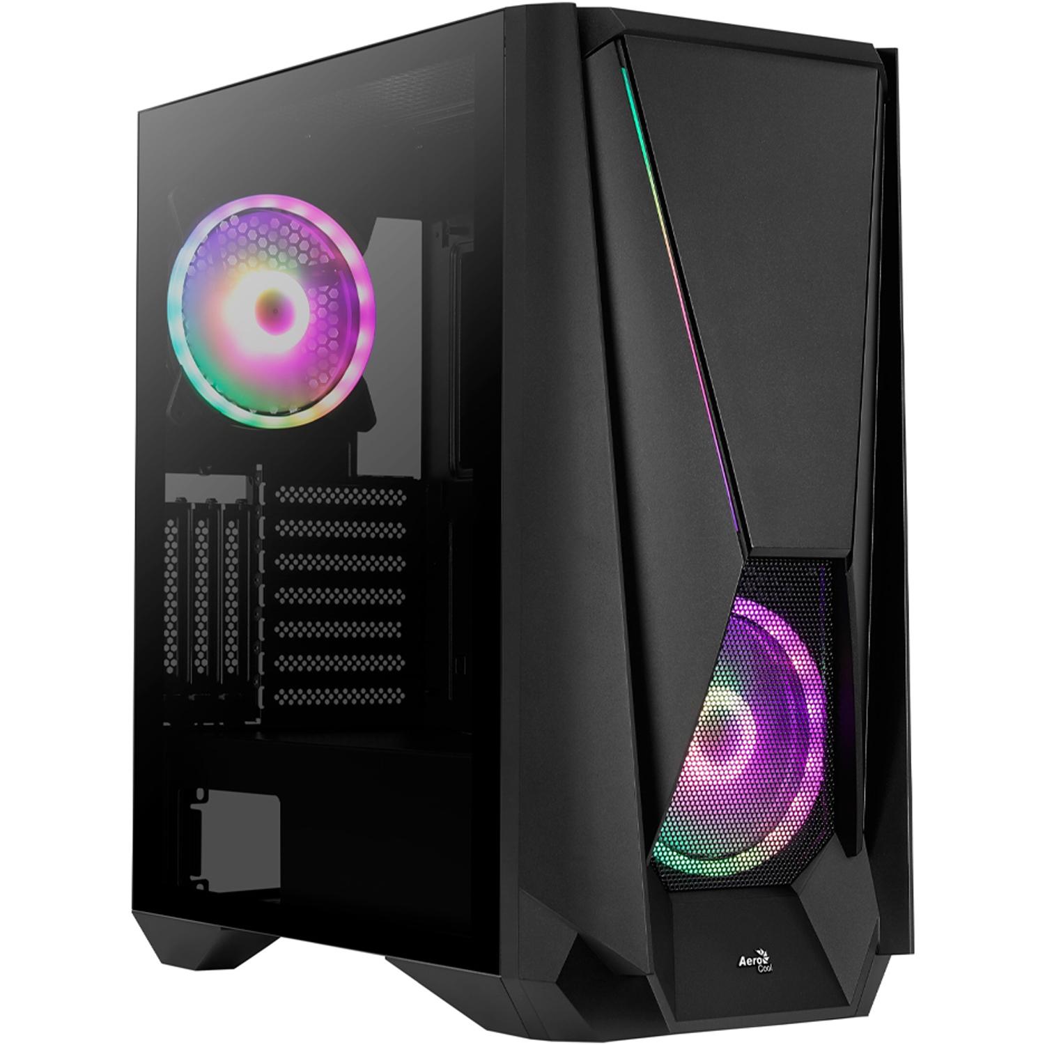 Foto 2 pulgar | Gabinete Gamer Aerocool Visor 2 Fan Argb Controladora Cristal Templado Eatx