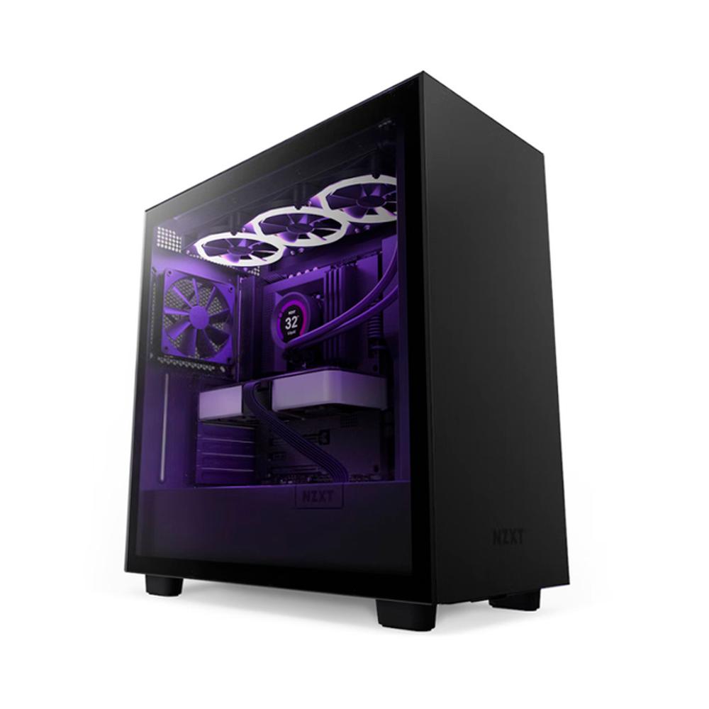 Gabinete Gamer NZXT ATX Media Torre 2 Fan CM-H71BB-01 color Negro