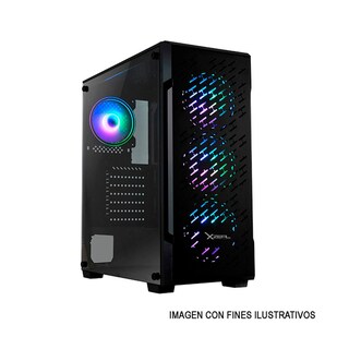 Foto 3 | Gabinete Gamer Xzeal XZ135 ATX Cristal Templado RGB 3 Ventiladores color Negro
