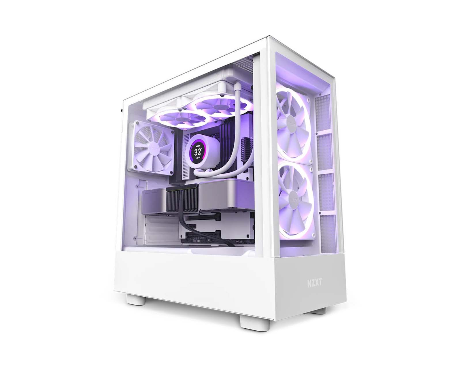 Foto 2 pulgar | Gabinete Nzxt H5 Elite Compact Atx S-fuente Cristal Cc-h51ew-0 color Blanco