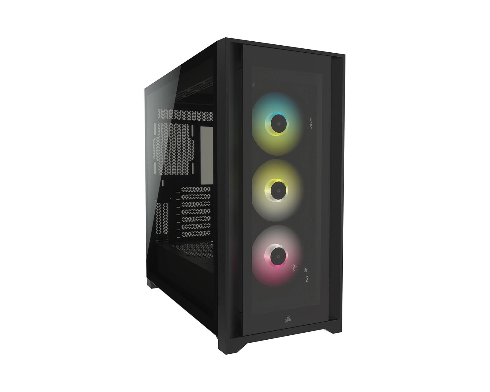 Foto 2 pulgar | Gabinete Corsair Icue 5000X RGB ATX Cristal Miditower Sin Fuente color Negro