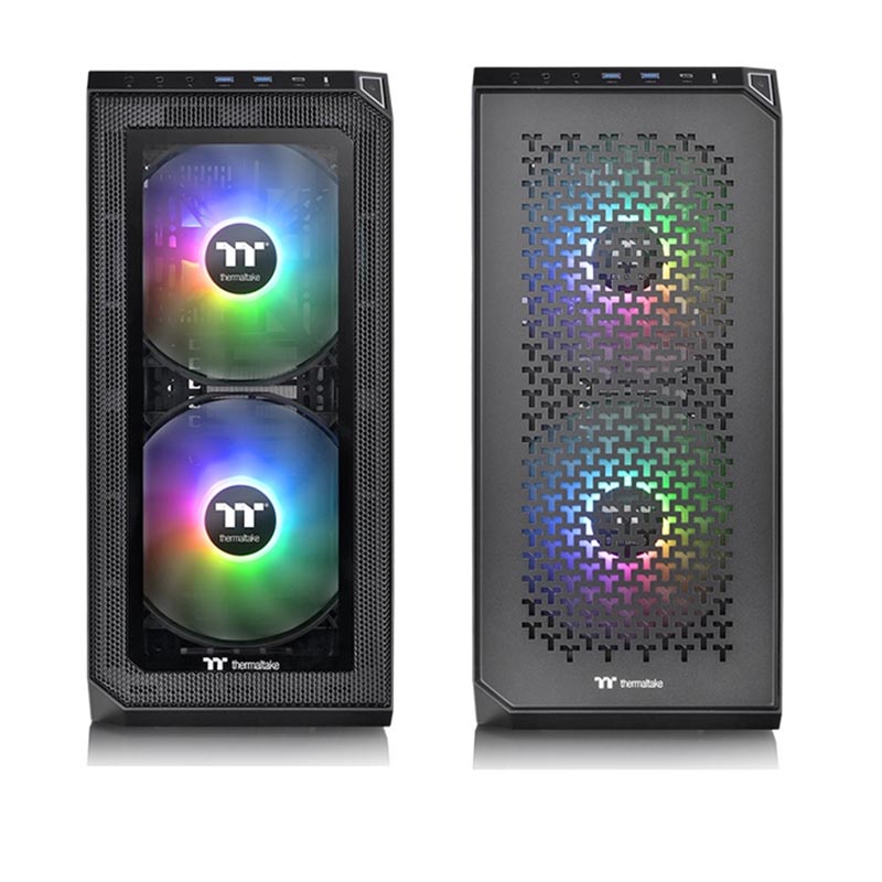 Foto 3 pulgar | Gabinete Thermaltake View 300 Mx Snow / Atx/e-atx/micro Atx/mini-itx, Usb 3.0, Sin Fuente, 3 Ventiladores Argb, Negro