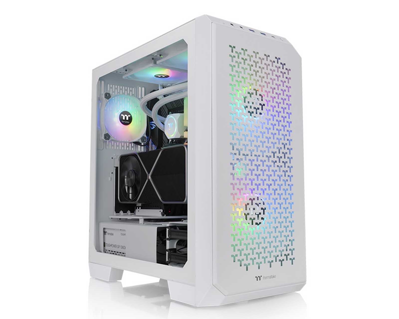 Foto 5 pulgar | Gabinete Thermaltake View 300 Mx Snow / Atx/e-atx/micro Atx/mini-itx, Usb 3.0, Sin Fuente, 3 Ventiladores Argb, Blanco