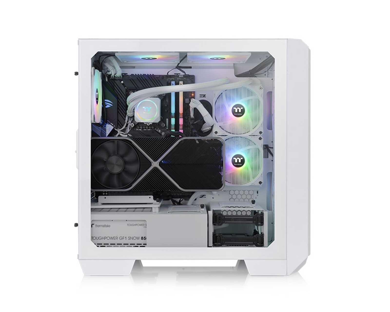 Foto 6 pulgar | Gabinete Thermaltake View 300 Mx Snow / Atx/e-atx/micro Atx/mini-itx, Usb 3.0, Sin Fuente, 3 Ventiladores Argb, Blanco