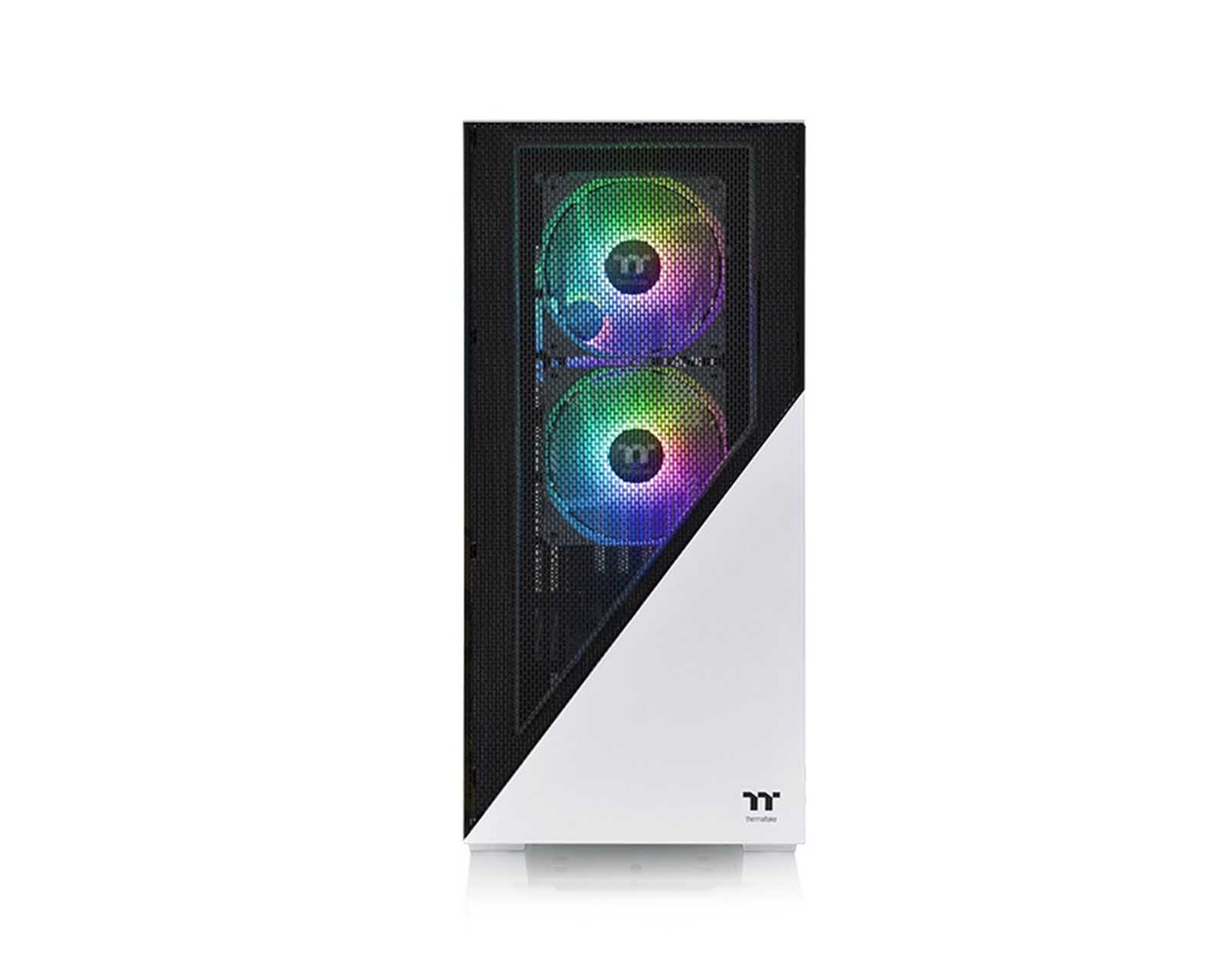 Foto 2 pulgar | Gabinete Thermaltake Divider 370 Tg Snow Argb Con Ventana, Sin Fuente, 3 Ventiladores Argb Instalados, Negro/blanco