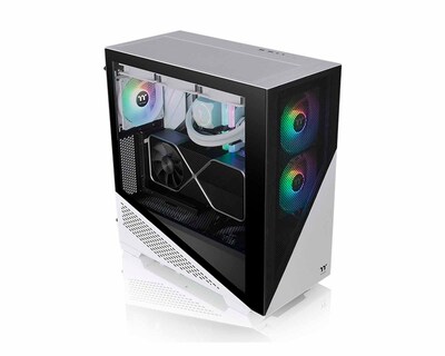 Foto 2 | Gabinete Thermaltake Divider 370 Tg Snow Argb Con Ventana, Sin Fuente, 3 Ventiladores Argb Instalados, Negro/blanco