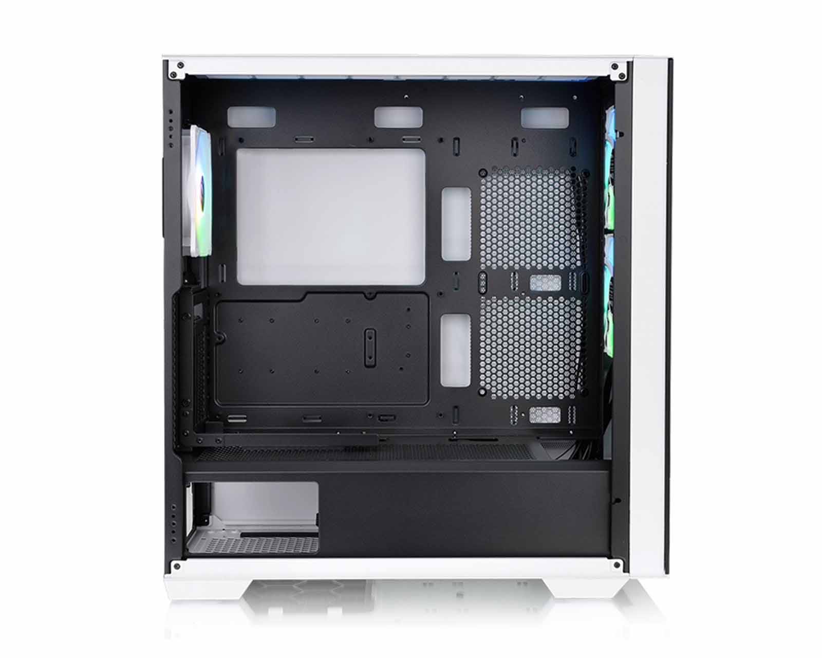 Foto 4 pulgar | Gabinete Thermaltake Divider 370 Tg Snow Argb Con Ventana, Sin Fuente, 3 Ventiladores Argb Instalados, Negro/blanco