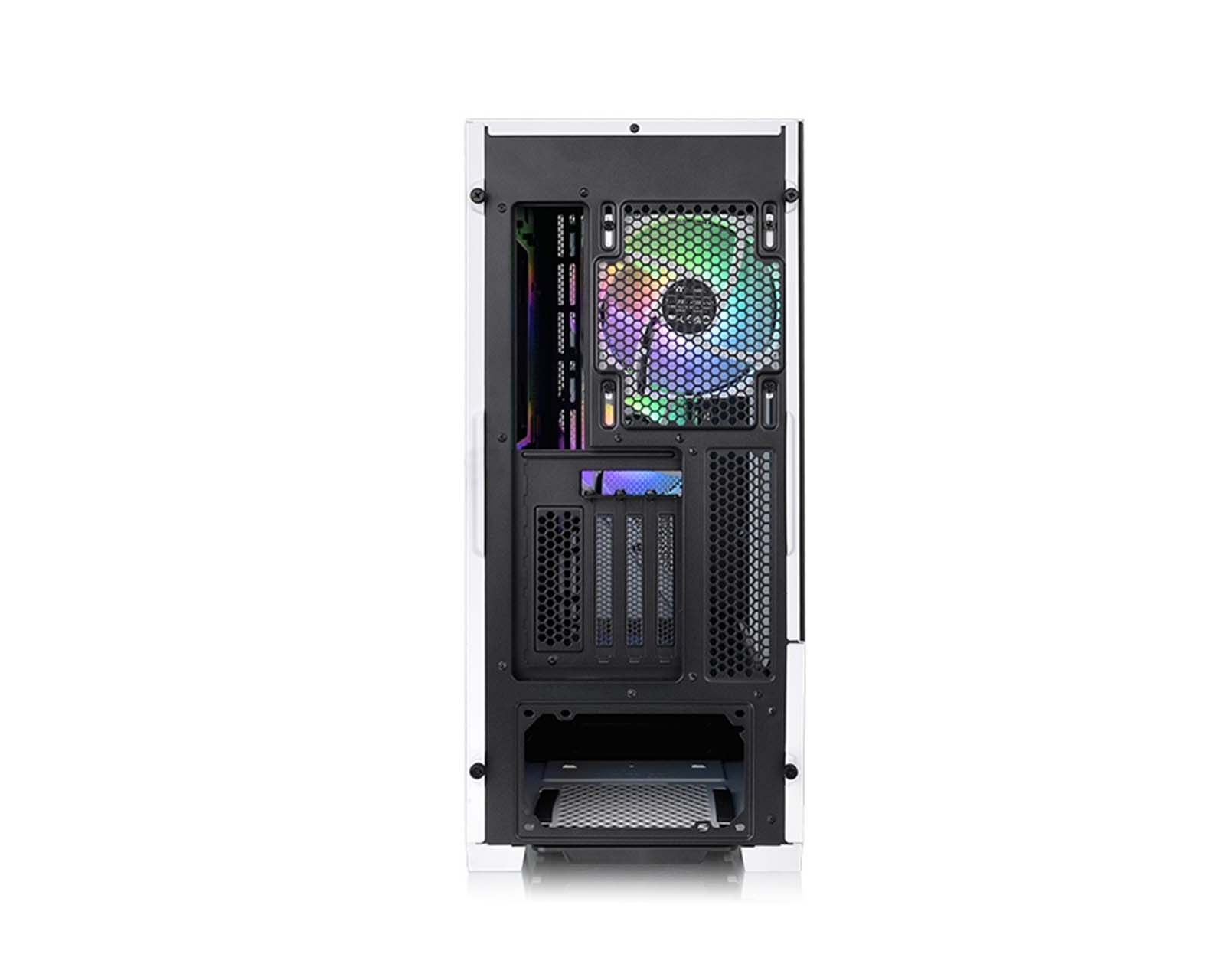 Foto 6 pulgar | Gabinete Thermaltake Divider 370 Tg Snow Argb Con Ventana, Sin Fuente, 3 Ventiladores Argb Instalados, Negro/blanco