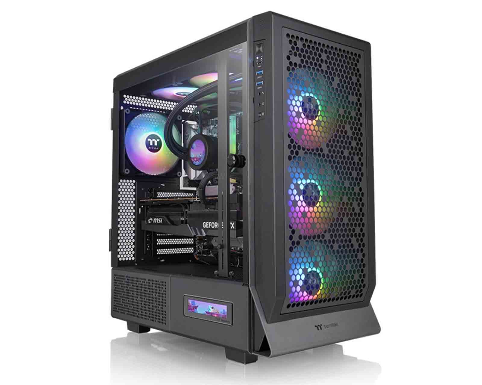 Foto 7 pulgar | Gabinete Thermaltake Ceres 500 Tg Argb Con Ventana, Sin Fuente, 4 Ventiladores Instalados Argb, Negro