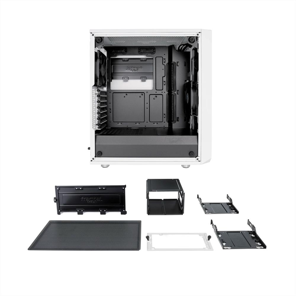 Foto 4 pulgar | Gabinete Fractal Design Meshify Cristal Templado Atx Fd-ca-mesh-c-wt-tgc color Blanco