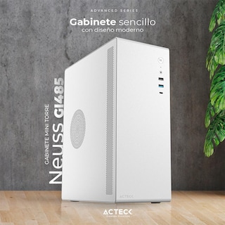 Foto 4 | Gabinete Acteck Neuss Gi485 Micro Atx Fuente 450w Micro Torre Ac-935159 color Blanco
