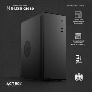 Foto 2 | Gabinete Acteck Neuss Gi480 Micro ATX Fuente 450 W Micro Torre Ac-935142 Negro