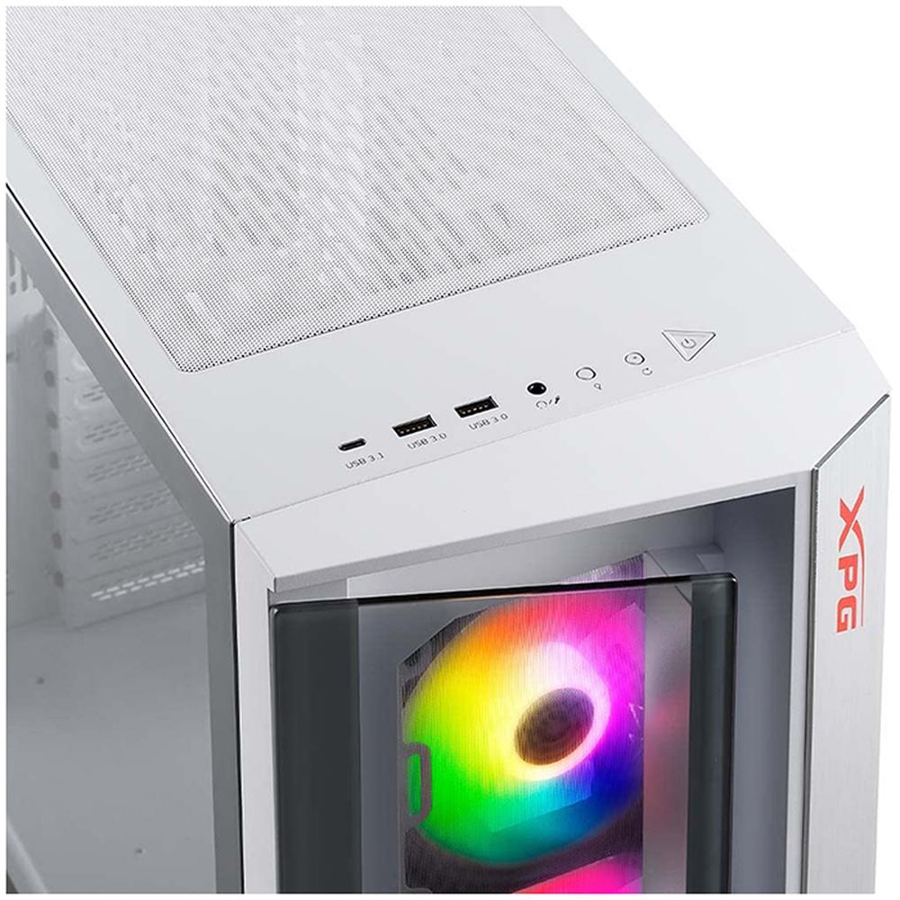 Foto 5 pulgar | Gabinete Gamer Xpg Cruiserst Cristal Templado Atx Media Torre color Blanco