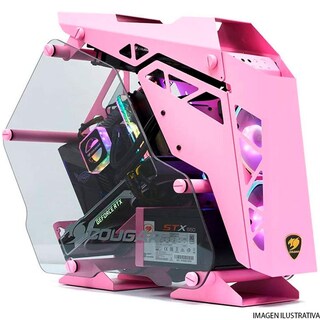 Foto 2 | Gabinete Gamer Cougar Conquer color Rosa Cristal Templado