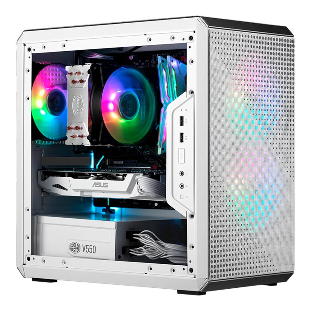 Foto 3 pulgar | Gabinete Gamer Cooler Master Masterbox Q300l Panel Acrilico Usb 3.0 Negro Micro Atx Color Blanco