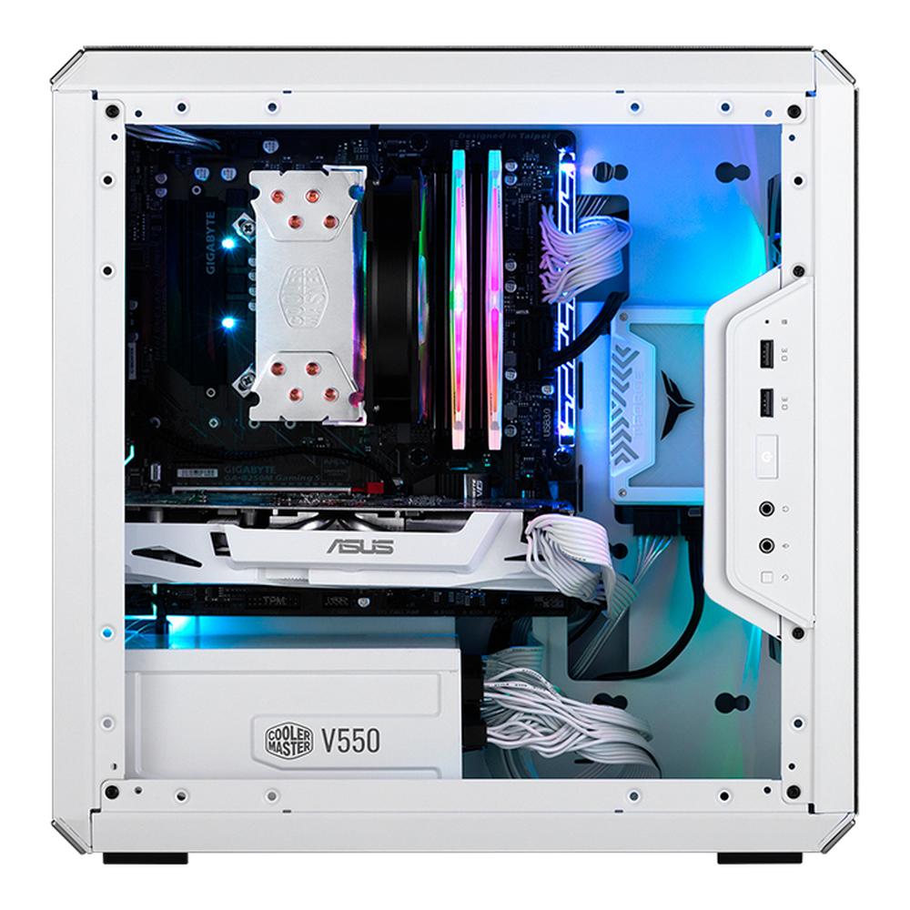 Foto 4 pulgar | Gabinete Gamer Cooler Master Masterbox Q300l Panel Acrilico Usb 3.0 Negro Micro Atx Color Blanco