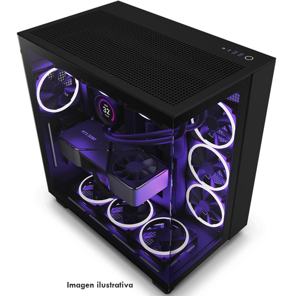 Foto 3 pulgar | Gabinete Gamer NZXT CM-H91FB-01 color Negro H9 Flow ATX 4 Fan Cristal Templado