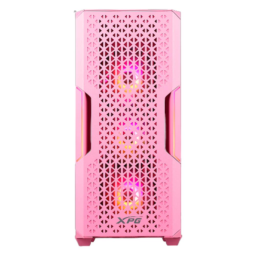 Foto 3 pulgar | Gabinete Gamer XPG Starkerair-Pkcus color Rosa Starker Air ATX 2 Fan Cristal Templado