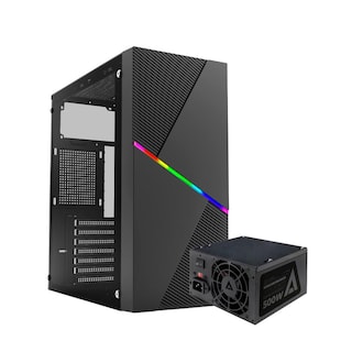 Foto 1 | Gabinete Acteck Draco Gm450 Atx Media Torre Fuente 500w Cristal Templado Negro Ac-935715