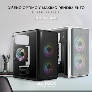 Foto 5 | Gabinete Acteck Doom Gi630 M-atx Fuente 500 w Micro Torre 3 Fan Acrílico Negro Ac-935739