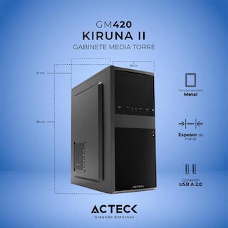 Foto 2 | Gabinete Acteck Kirura Ii Gm420 Atx Fuente 500 w Media Torre Metálico Ac-935685