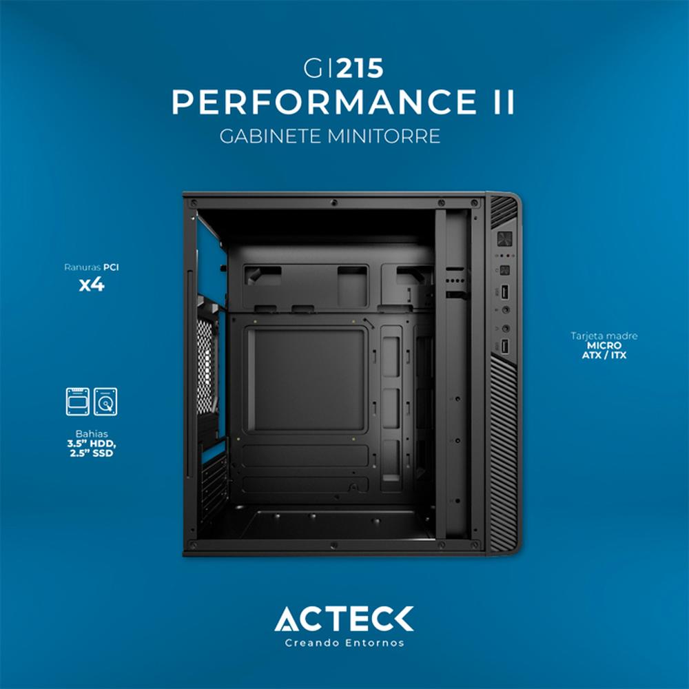 Foto 4 pulgar | Gabinete Acteck Performance Ii Gi215 M-atx Fuente 500W Micro Torre Metal color Negro Ac-935777