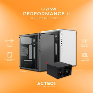 Foto 2 | Gabinete Acteck Performance II Gi215w M-atx Fuente 500W Micro Torre Acrilico color Blanco Ac-935852