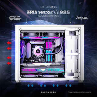 Foto 3 | Gabinete Gamer Balam Rush Eris Frost Gi985 M-atx Micro Torre Cristal Templado USB 3.0 Br-9356 color Blanco