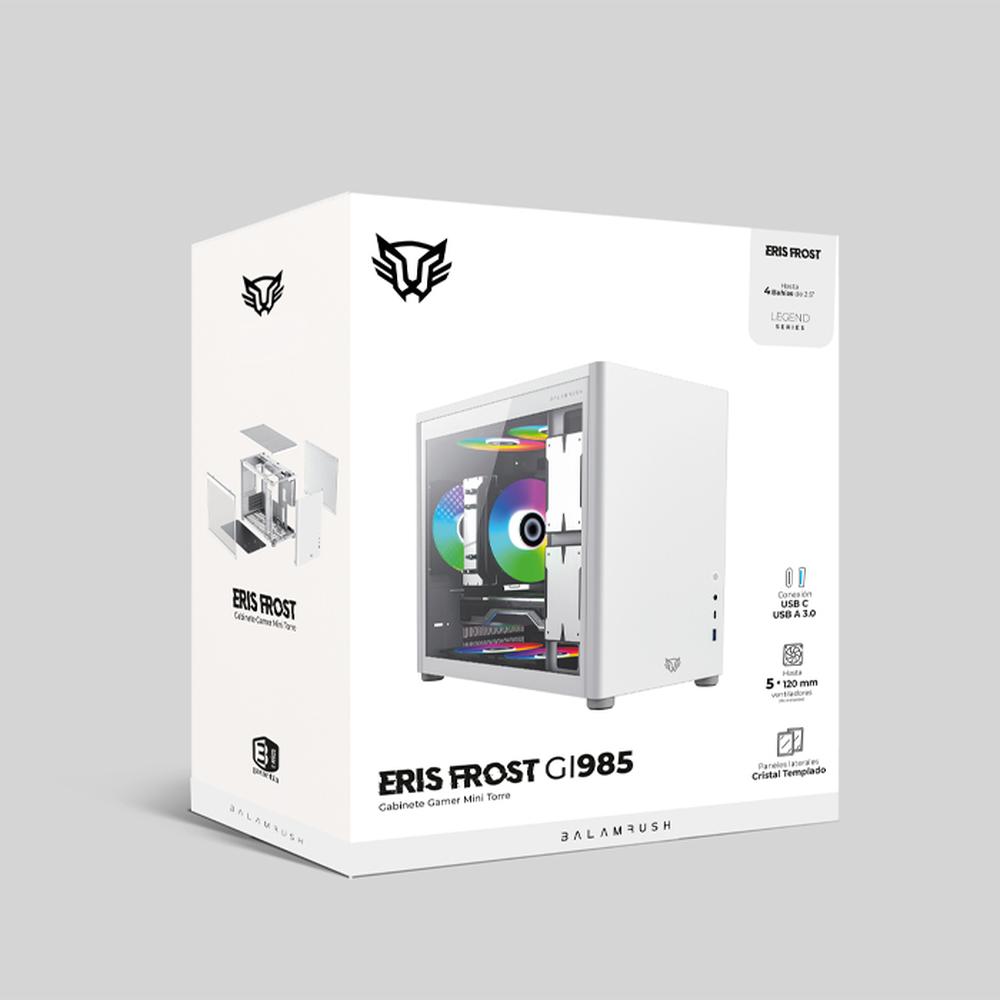 Foto 7 pulgar | Gabinete Gamer Balam Rush Eris Frost Gi985 M-atx Micro Torre Cristal Templado USB 3.0 Br-9356 color Blanco