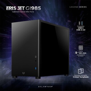 Foto 2 | Gabinete Gamer Balam Rush Eris Jet Gi985 M-atx Micro Torre Cristal Templado USB 3.0 Br-934947 color Negro