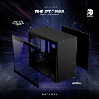 Foto 4 | Gabinete Gamer Balam Rush Eris Jet Gi985 M-atx Micro Torre Cristal Templado USB 3.0 Br-934947 color Negro