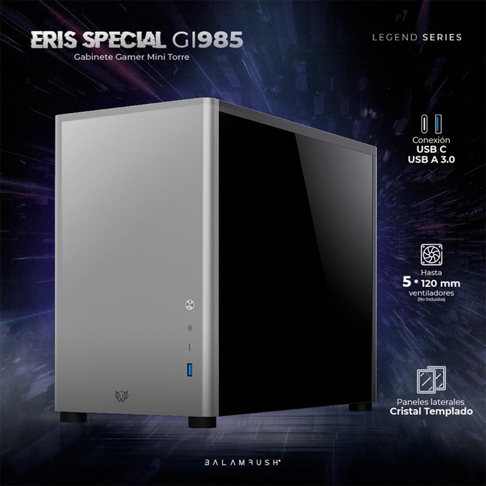 Foto 3 pulgar | Gabinete Gamer Balam Rush Eris Special Gi985 M-atx Micro Torre Cristal Templado USB 3.0 Br-9353 color Gris