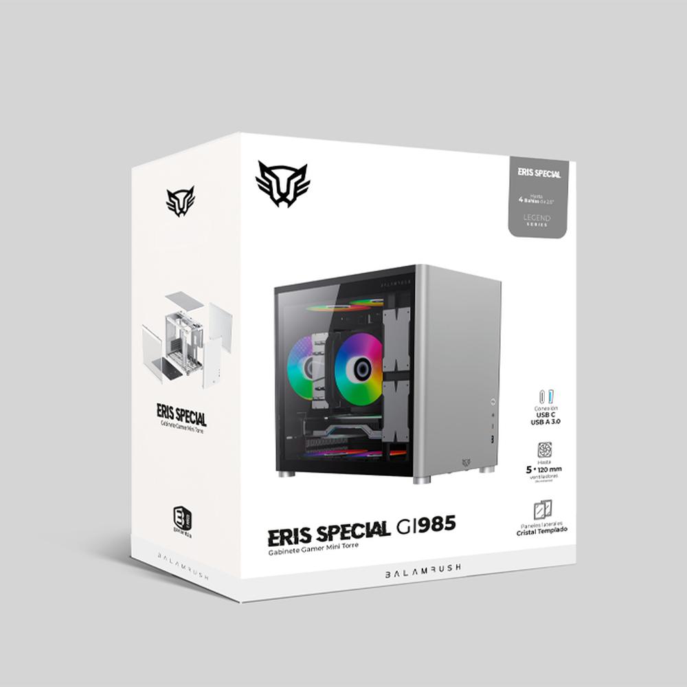 Foto 7 pulgar | Gabinete Gamer Balam Rush Eris Special Gi985 M-atx Micro Torre Cristal Templado USB 3.0 Br-9353 color Gris