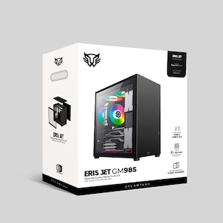 Foto 5 | Gabinete Gamer Balam Rush Eris Jet GM985 ATX Media Torre Cristal Templado USB 3.0 BR-935661 color Negro